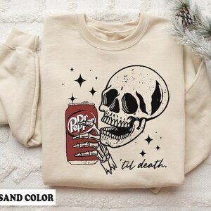 Till Death Dr Pepper Skeleton Halloween Cute Sweatshirt 81